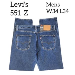LEVIS 551 Z 1961 MENS STRAIGHT JEANS SIZE W34 L34 NEW WITH TAGS